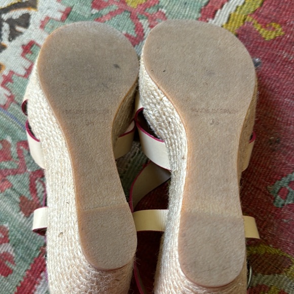 Platform Espadrilles Natural with Pink Trim - Picture 5 of 5